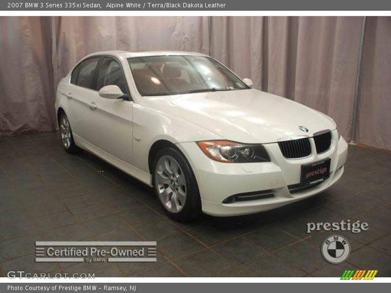 Alpine White / Terra/Black Dakota Leather 2007 BMW 3 Series 335xi Sedan