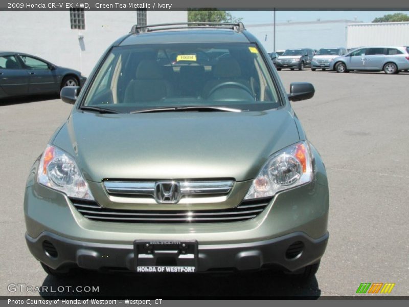 Green Tea Metallic / Ivory 2009 Honda CR-V EX 4WD