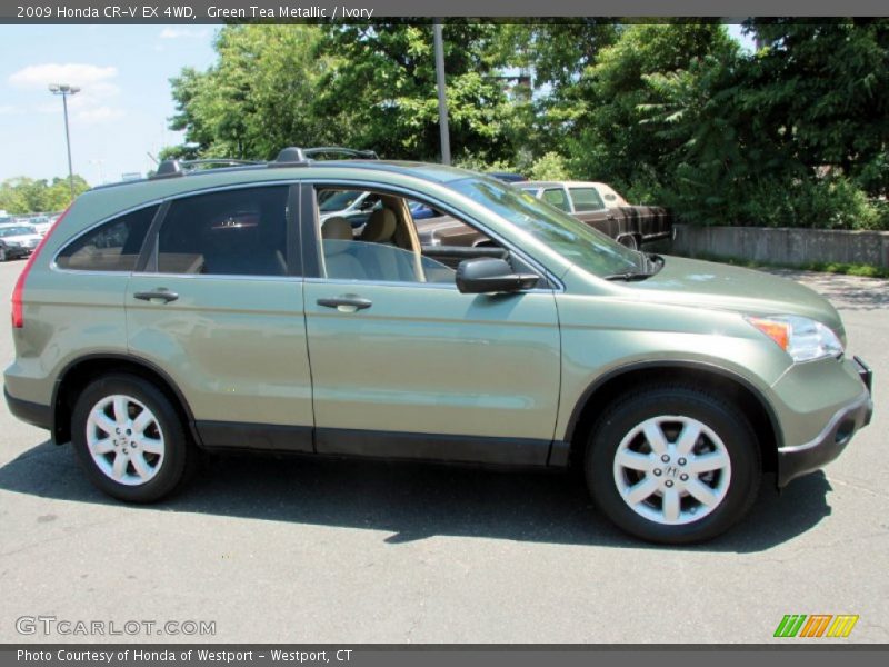 Green Tea Metallic / Ivory 2009 Honda CR-V EX 4WD