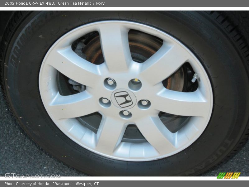 Green Tea Metallic / Ivory 2009 Honda CR-V EX 4WD