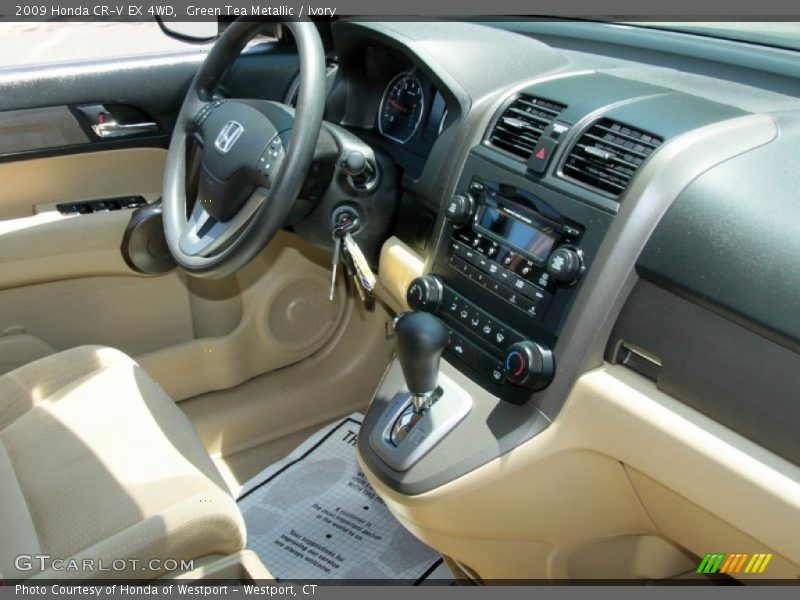 Green Tea Metallic / Ivory 2009 Honda CR-V EX 4WD