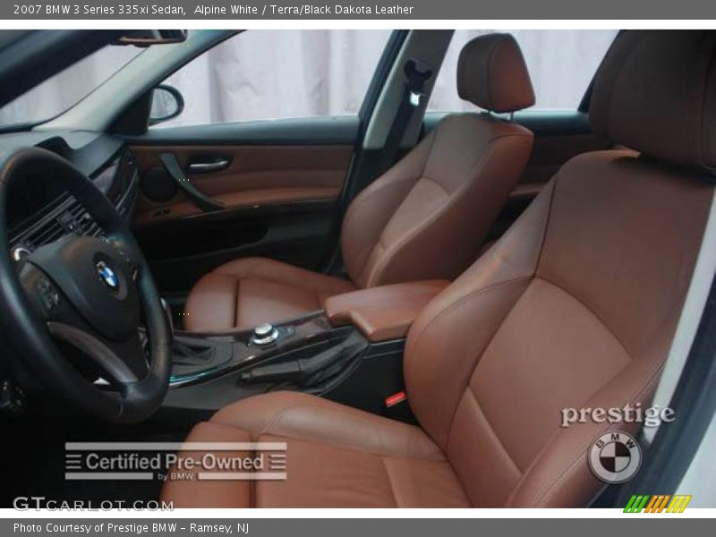 Alpine White / Terra/Black Dakota Leather 2007 BMW 3 Series 335xi Sedan
