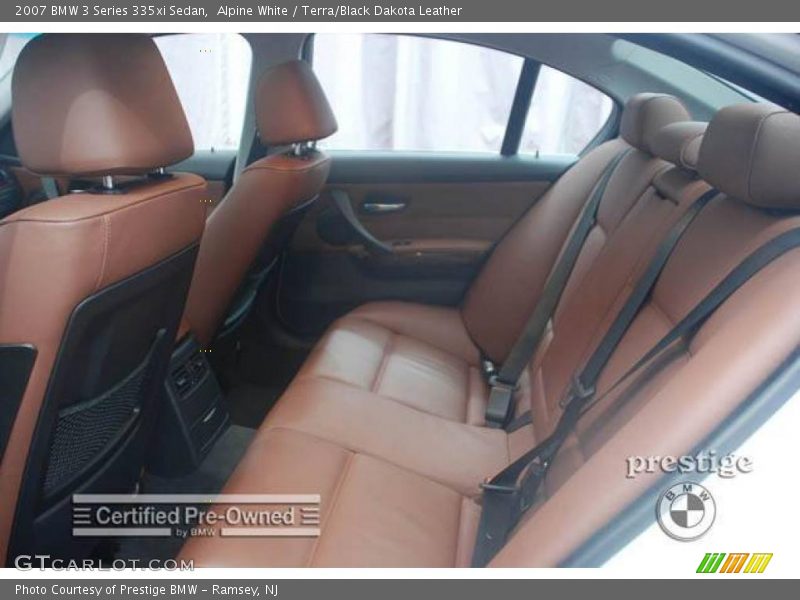 Alpine White / Terra/Black Dakota Leather 2007 BMW 3 Series 335xi Sedan