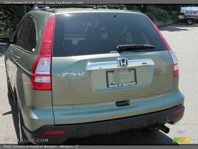 Green Tea Metallic / Ivory 2009 Honda CR-V EX 4WD
