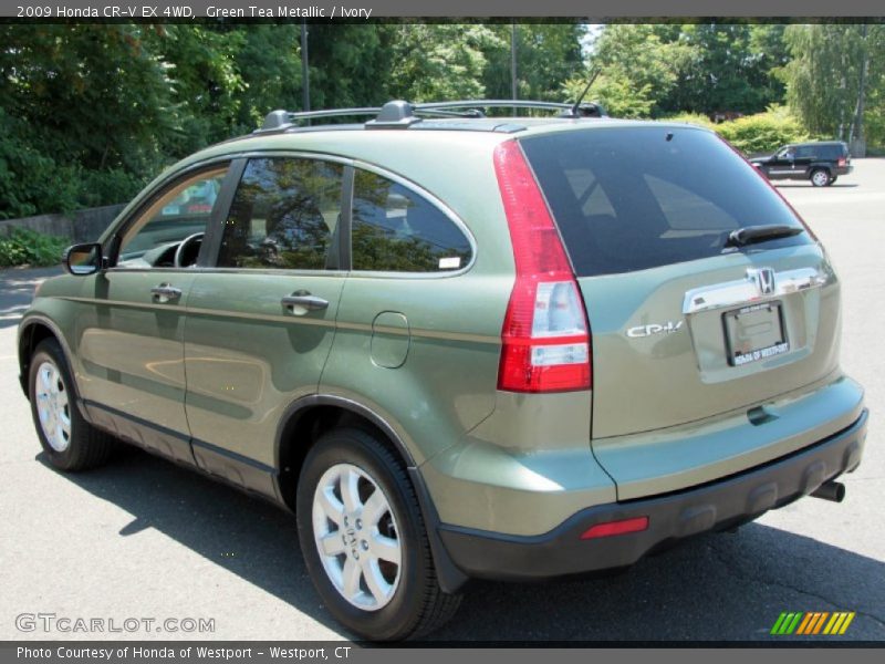 Green Tea Metallic / Ivory 2009 Honda CR-V EX 4WD