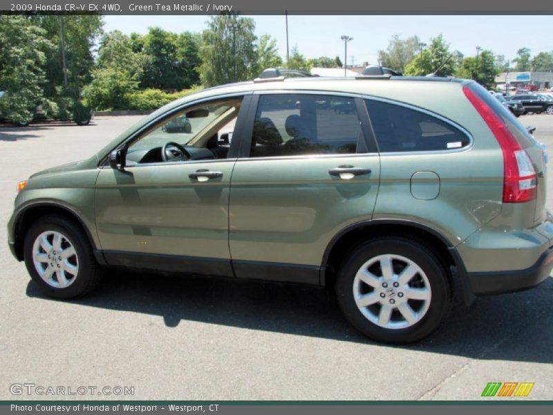 Green Tea Metallic / Ivory 2009 Honda CR-V EX 4WD