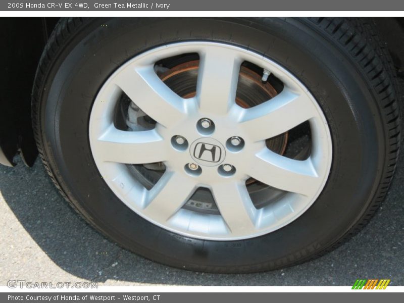 Green Tea Metallic / Ivory 2009 Honda CR-V EX 4WD