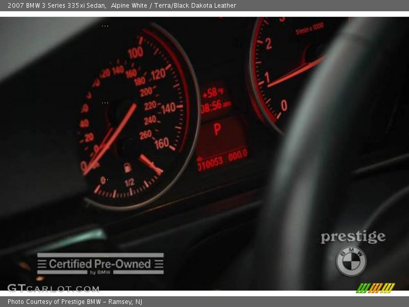 Alpine White / Terra/Black Dakota Leather 2007 BMW 3 Series 335xi Sedan