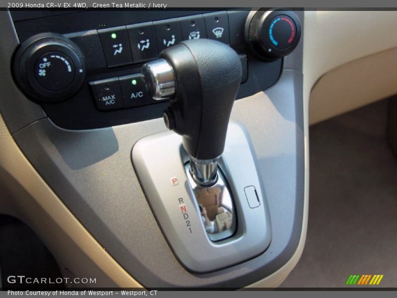 Green Tea Metallic / Ivory 2009 Honda CR-V EX 4WD