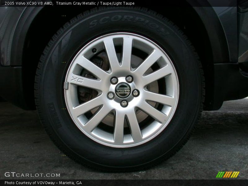 Titanium Gray Metallic / Taupe/Light Taupe 2005 Volvo XC90 V8 AWD