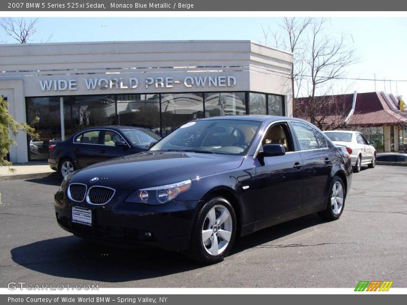 Monaco Blue Metallic / Beige 2007 BMW 5 Series 525xi Sedan