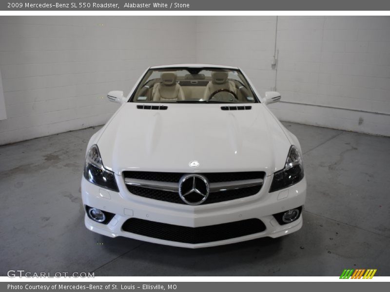 Alabaster White / Stone 2009 Mercedes-Benz SL 550 Roadster