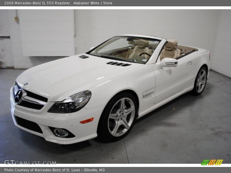 Alabaster White / Stone 2009 Mercedes-Benz SL 550 Roadster