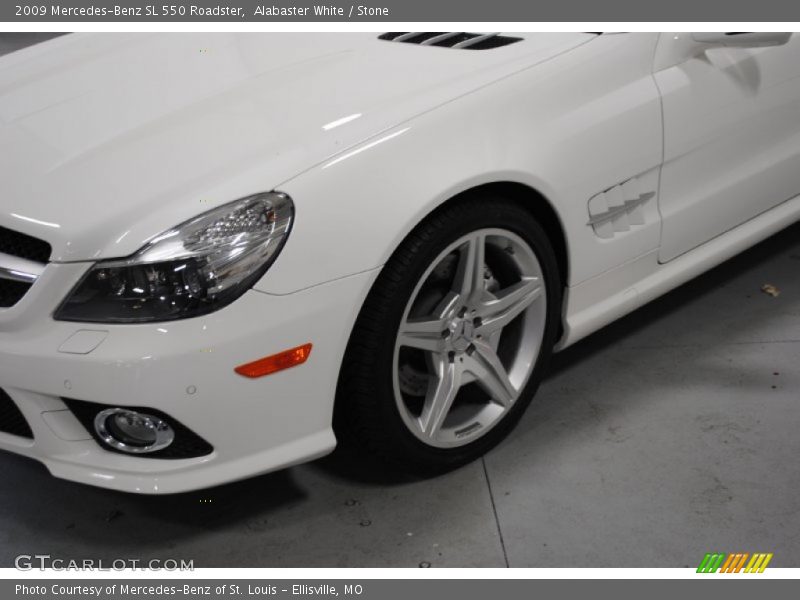 Alabaster White / Stone 2009 Mercedes-Benz SL 550 Roadster
