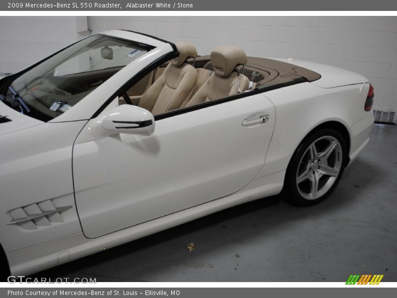 Alabaster White / Stone 2009 Mercedes-Benz SL 550 Roadster