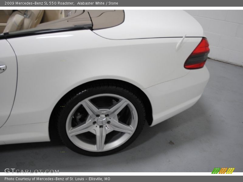 Alabaster White / Stone 2009 Mercedes-Benz SL 550 Roadster
