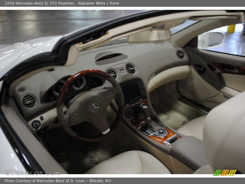 Alabaster White / Stone 2009 Mercedes-Benz SL 550 Roadster