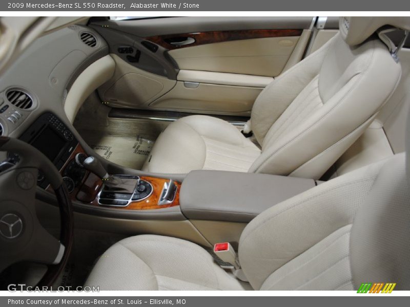 Alabaster White / Stone 2009 Mercedes-Benz SL 550 Roadster