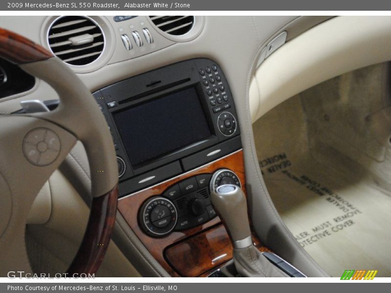 Alabaster White / Stone 2009 Mercedes-Benz SL 550 Roadster