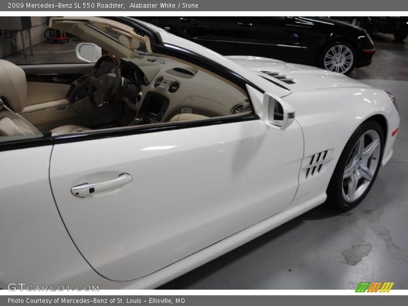 Alabaster White / Stone 2009 Mercedes-Benz SL 550 Roadster