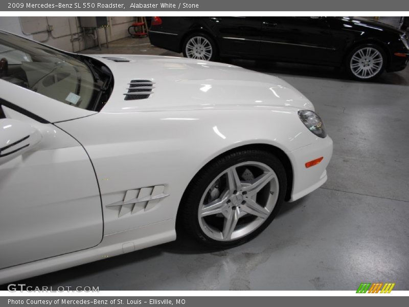 Alabaster White / Stone 2009 Mercedes-Benz SL 550 Roadster