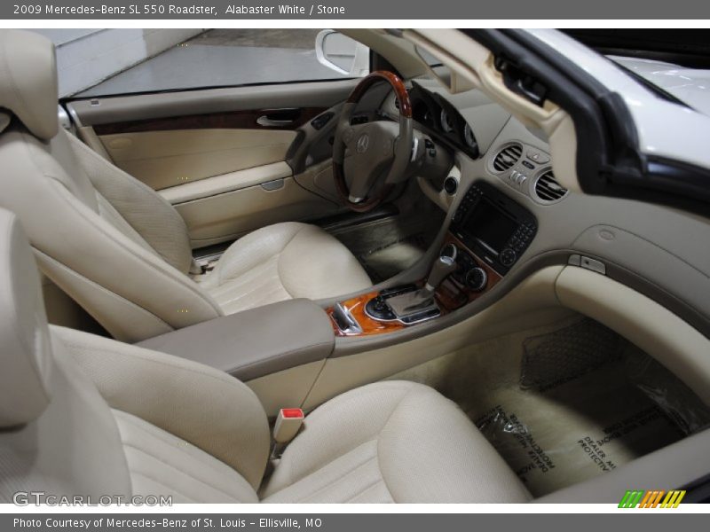 Alabaster White / Stone 2009 Mercedes-Benz SL 550 Roadster