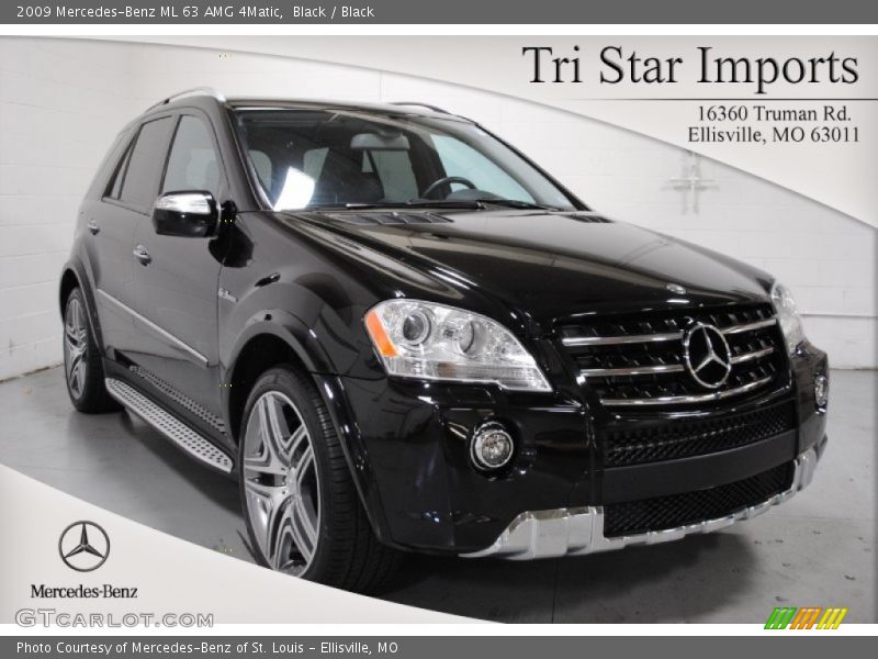 Black / Black 2009 Mercedes-Benz ML 63 AMG 4Matic