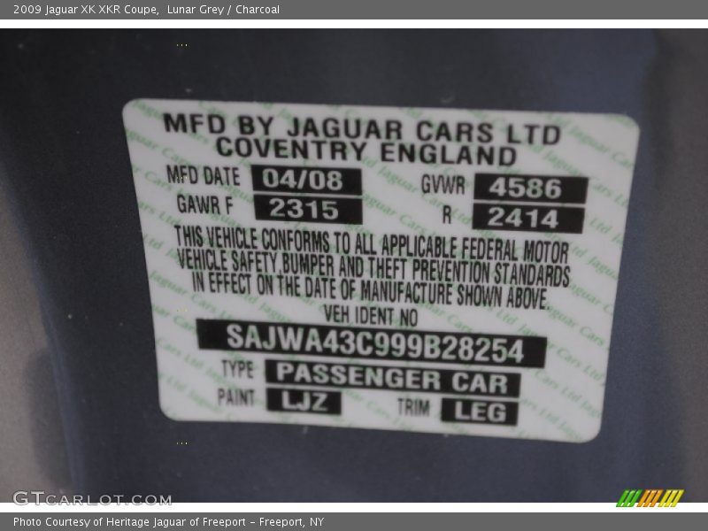 LJZ - 2009 Jaguar XK XKR Coupe