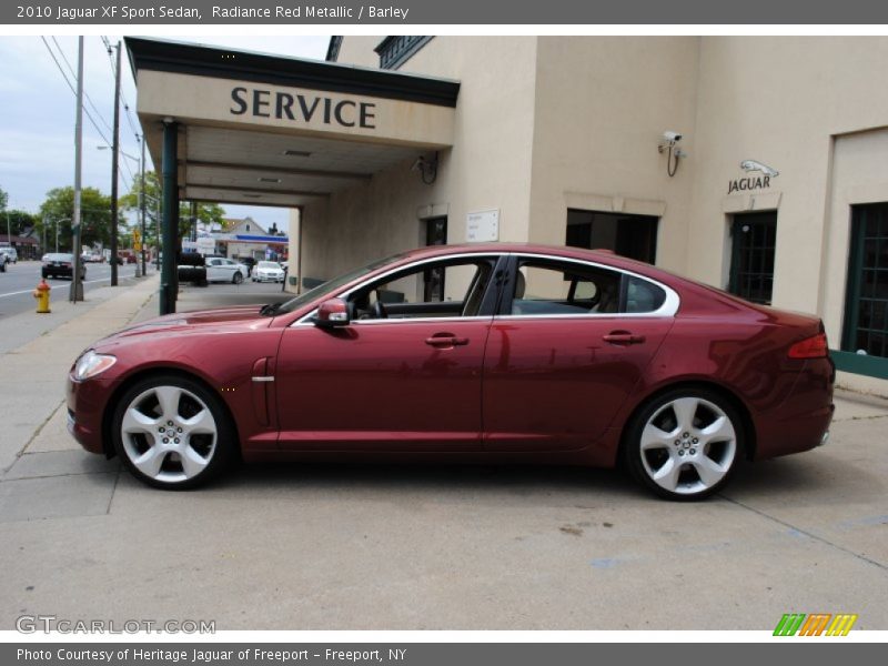 Radiance Red Metallic / Barley 2010 Jaguar XF Sport Sedan