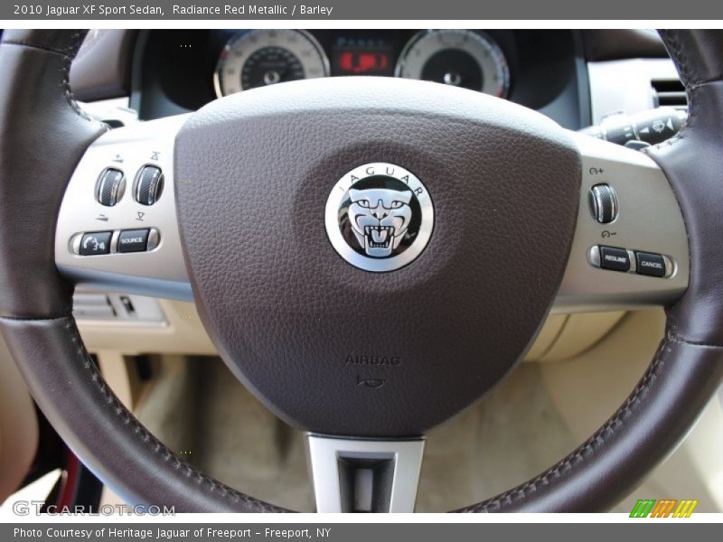 Radiance Red Metallic / Barley 2010 Jaguar XF Sport Sedan