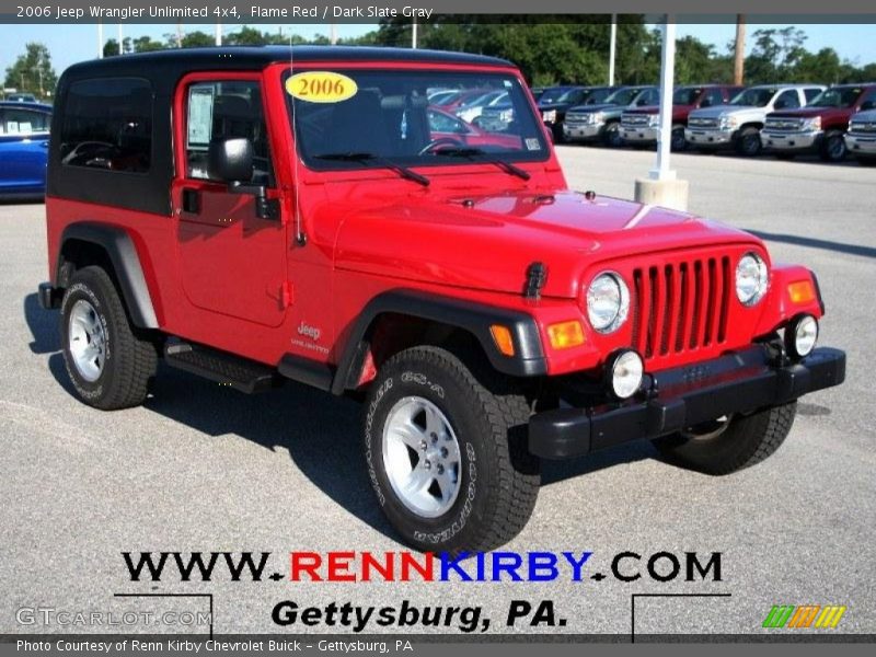 Flame Red / Dark Slate Gray 2006 Jeep Wrangler Unlimited 4x4