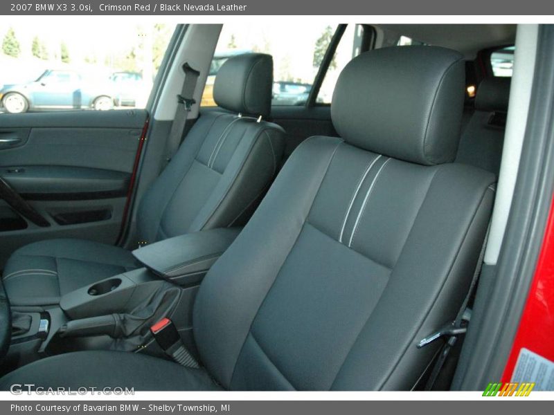 Crimson Red / Black Nevada Leather 2007 BMW X3 3.0si