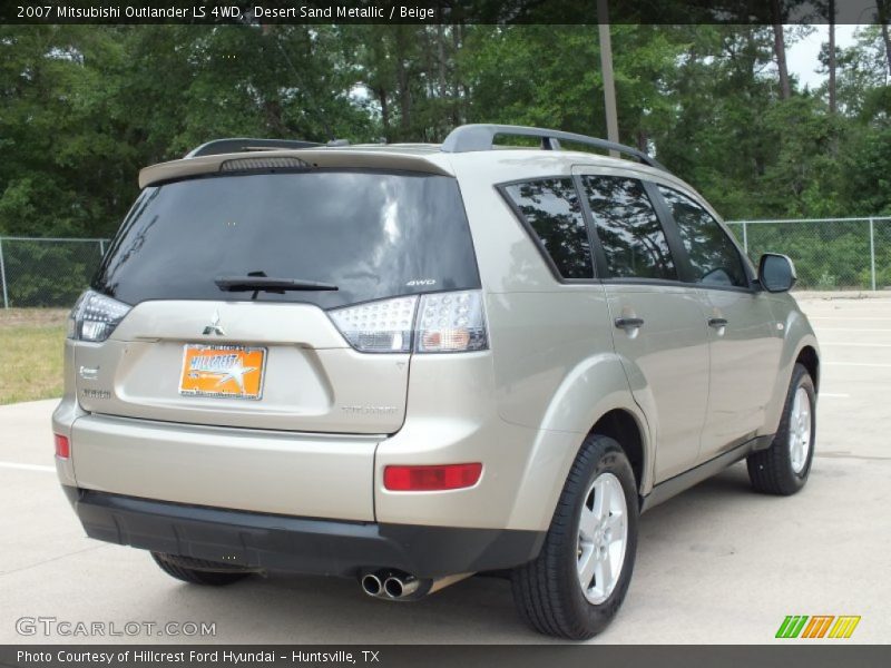 Desert Sand Metallic / Beige 2007 Mitsubishi Outlander LS 4WD
