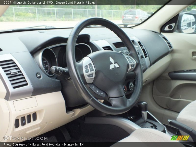Desert Sand Metallic / Beige 2007 Mitsubishi Outlander LS 4WD