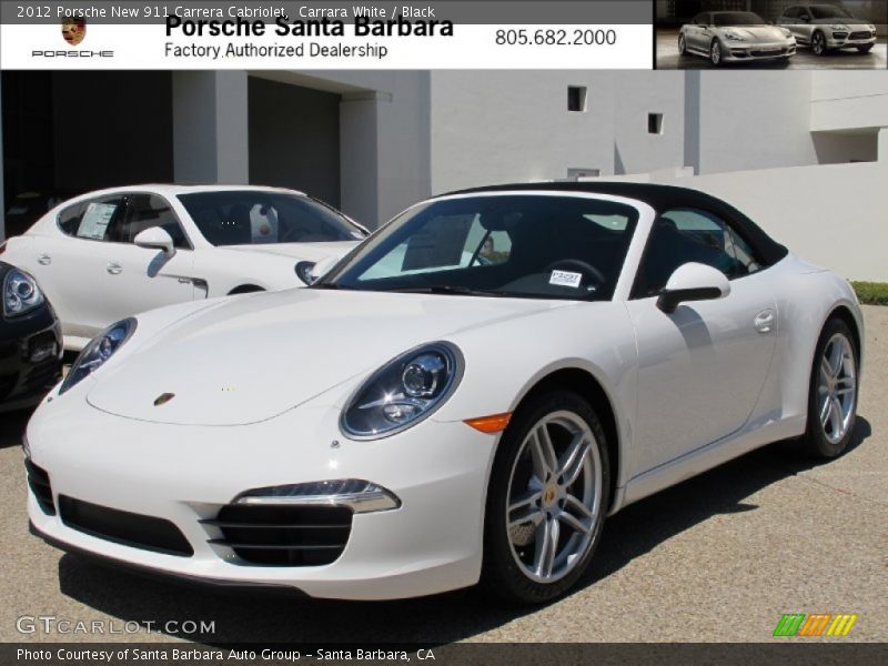 Carrara White / Black 2012 Porsche New 911 Carrera Cabriolet