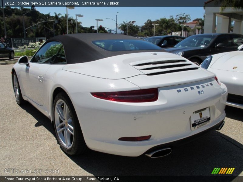 Carrara White / Black 2012 Porsche New 911 Carrera Cabriolet
