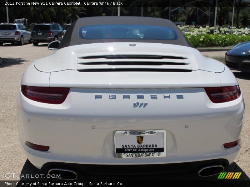 Carrara White / Black 2012 Porsche New 911 Carrera Cabriolet