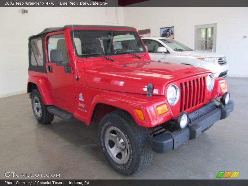 Flame Red / Dark Slate Gray 2003 Jeep Wrangler X 4x4
