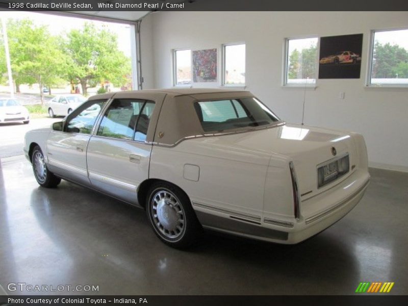 White Diamond Pearl / Camel 1998 Cadillac DeVille Sedan