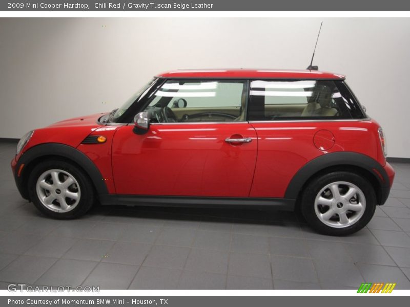 Chili Red / Gravity Tuscan Beige Leather 2009 Mini Cooper Hardtop