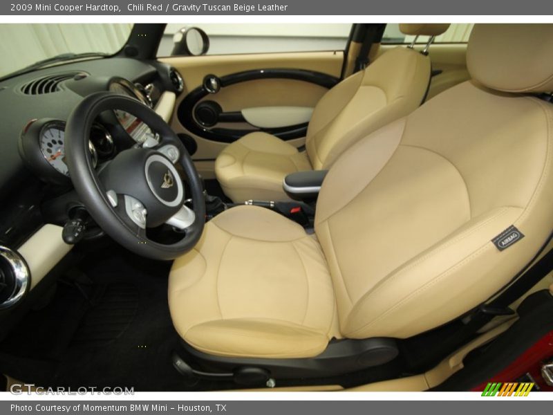 Chili Red / Gravity Tuscan Beige Leather 2009 Mini Cooper Hardtop