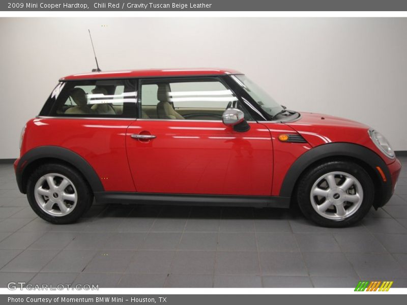 Chili Red / Gravity Tuscan Beige Leather 2009 Mini Cooper Hardtop