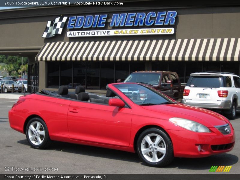 Absolutely Red / Dark Stone 2006 Toyota Solara SE V6 Convertible