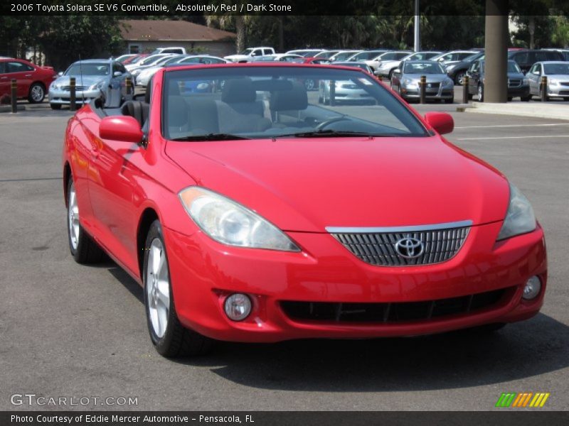 Absolutely Red / Dark Stone 2006 Toyota Solara SE V6 Convertible
