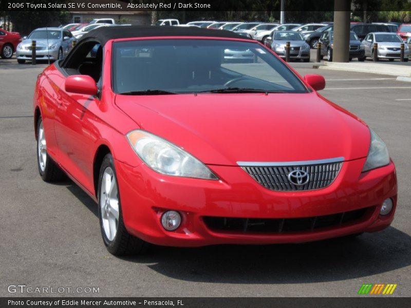 Absolutely Red / Dark Stone 2006 Toyota Solara SE V6 Convertible