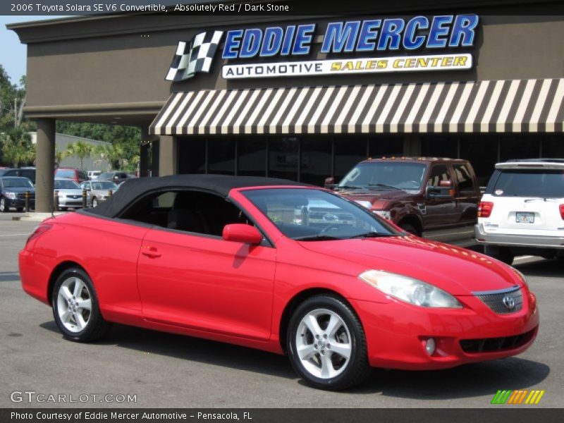 Absolutely Red / Dark Stone 2006 Toyota Solara SE V6 Convertible