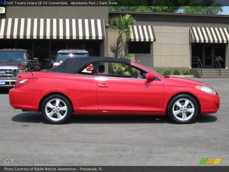 Absolutely Red / Dark Stone 2006 Toyota Solara SE V6 Convertible