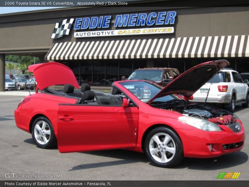 Absolutely Red / Dark Stone 2006 Toyota Solara SE V6 Convertible