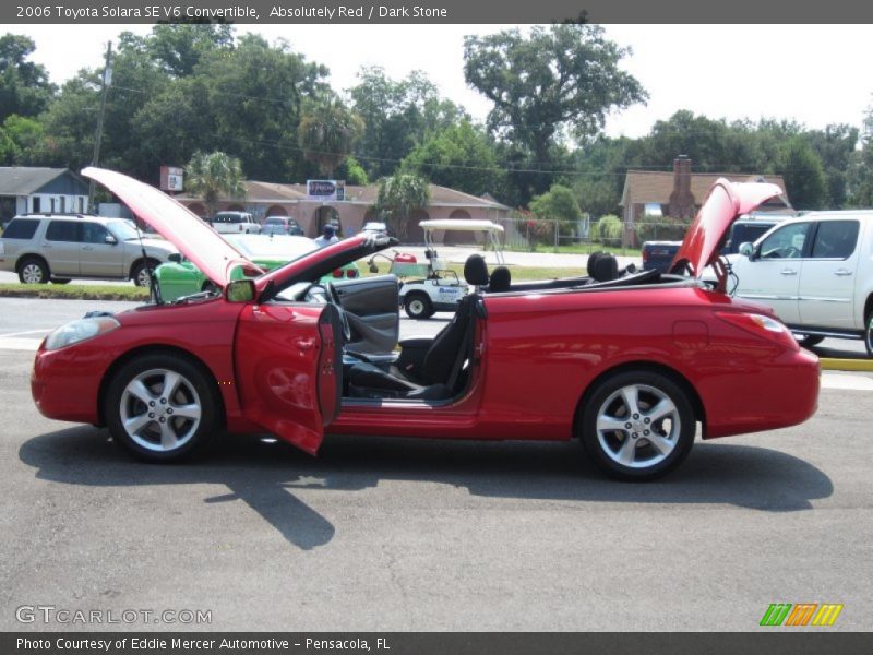 Absolutely Red / Dark Stone 2006 Toyota Solara SE V6 Convertible