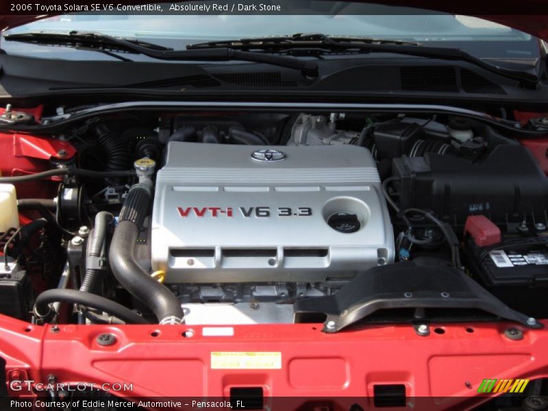 Absolutely Red / Dark Stone 2006 Toyota Solara SE V6 Convertible